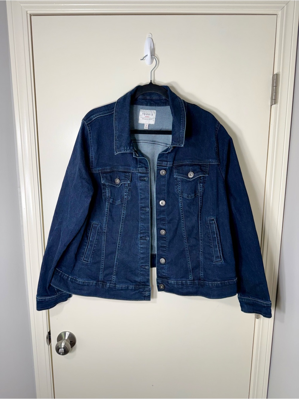 Torrid Dark Blue Denim Trucker Jacket Plus Size 3X